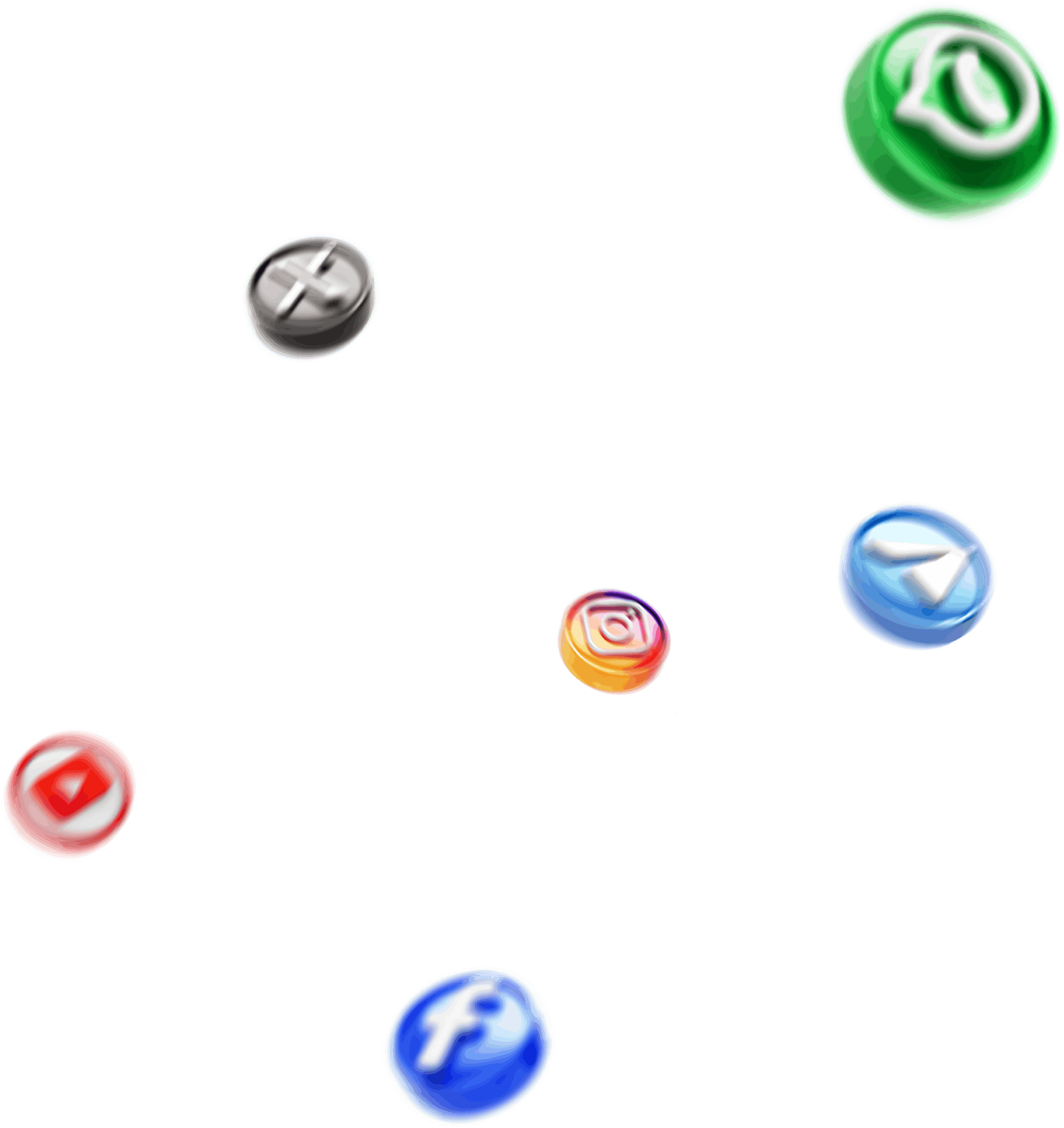 Floating Social Media Rocket